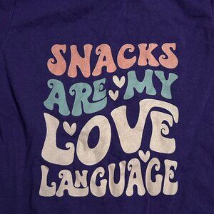 Toddler "Snacks Are My Love Language" Shirt - 4T